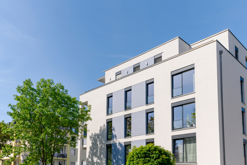 a white building
