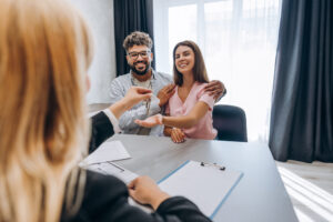 Bishopsworth letting agent handing property keys to tenants