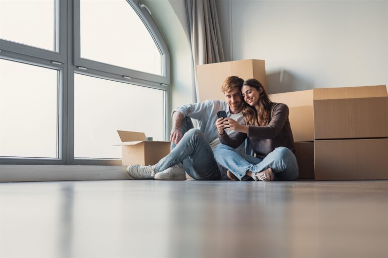 Young couple settling into a new home in Brislington